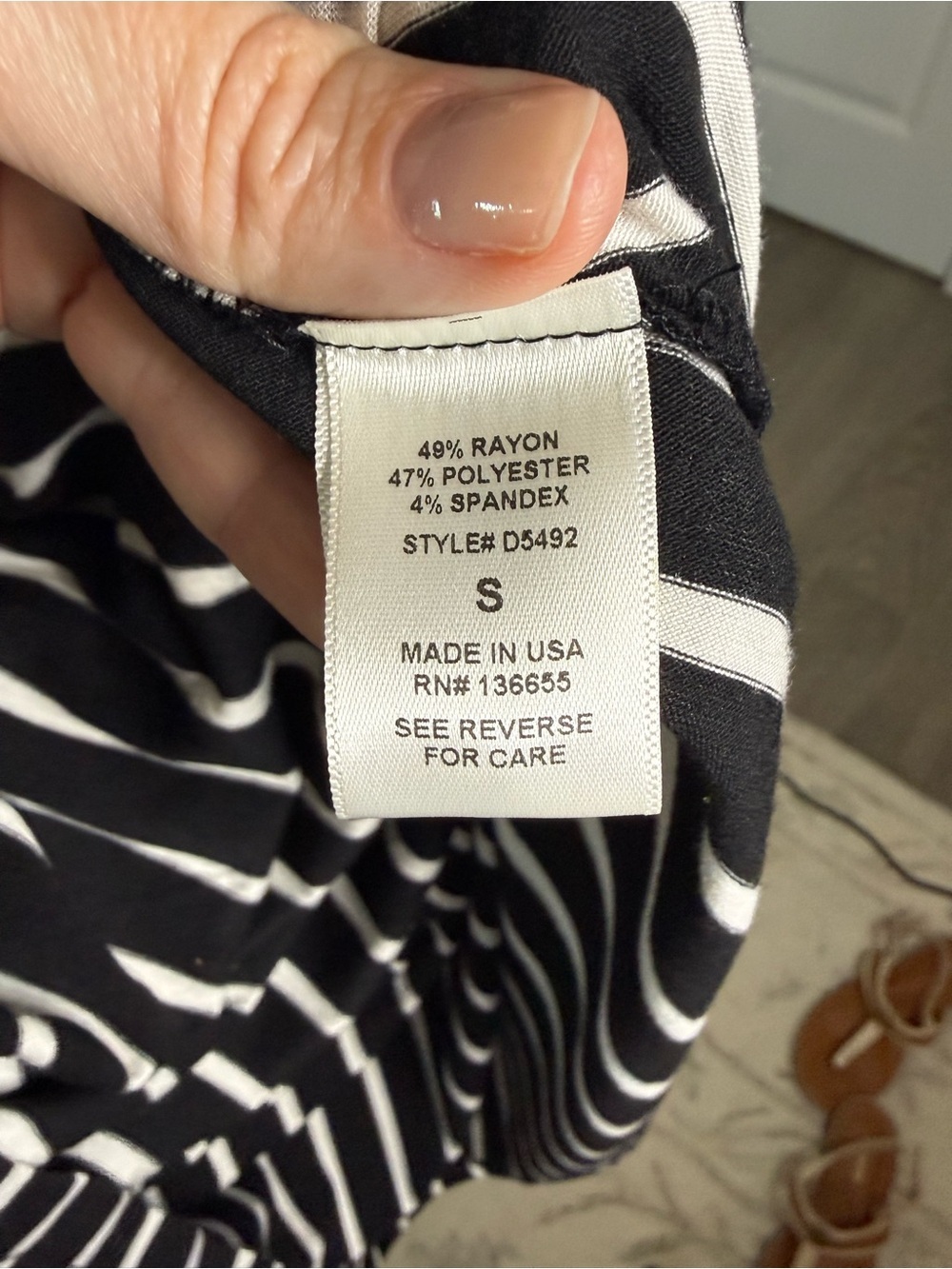 AGL by West Kei Black & White Strapless Striped Maxi Dress Size Small - Picture 5 of 6